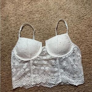 Fashion Nova White Lace Bra